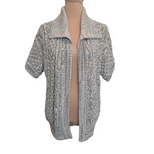 Moda International 100% Cotton Tan Open Cardigan Sweater Size XS